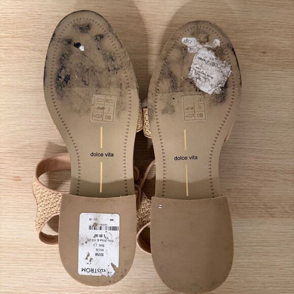 Dolce Vita Tan Woven Leather Fisherman Sandals 7.5. EUC - Picture 7 of 9